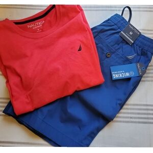 🇺🇲NAUTICA Mens Tshirt and Shorts Size M Bundle